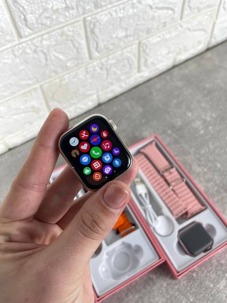Смарт-годинник Smart Watch X10 Mini + два змінні ремінці золотий 699 фото
