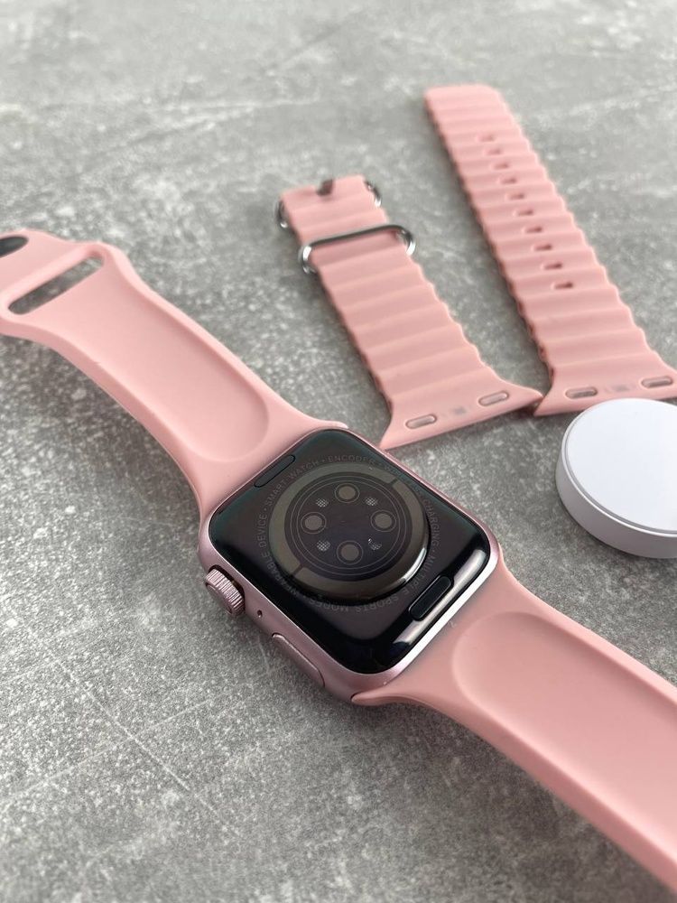 Смарт-годинник Smart Watch X10 Mini + два змінні ремінці рожевий 700 фото